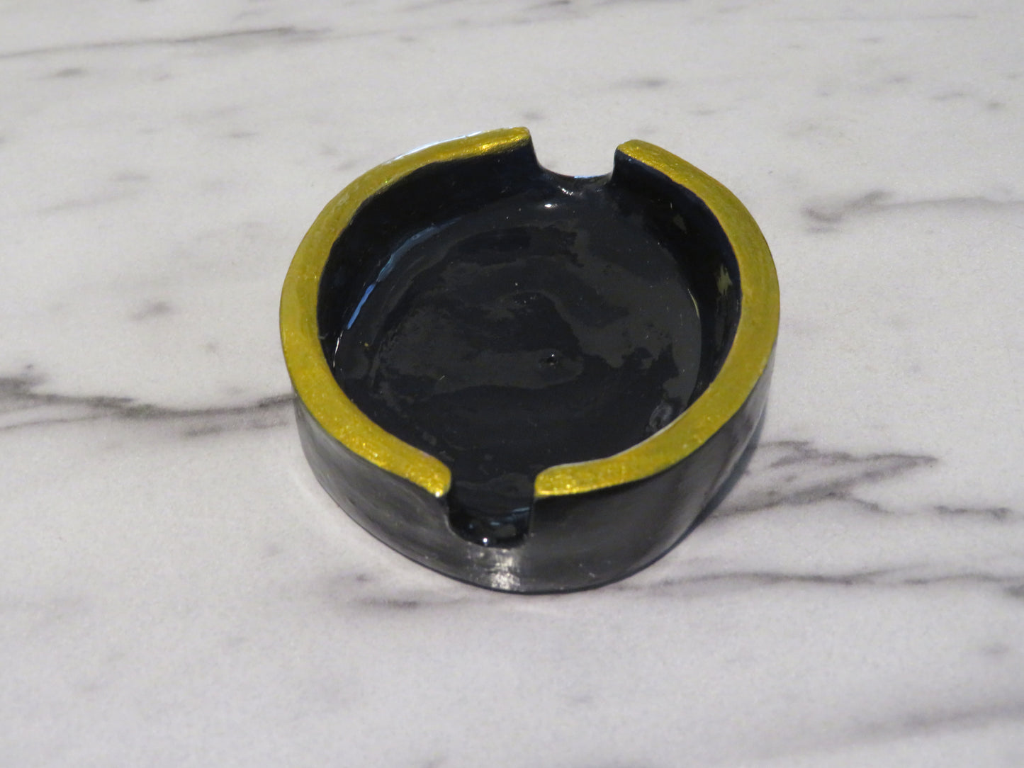 Navy & Gold Ashtray